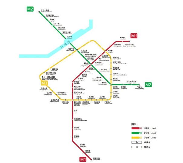 17、哈尔滨地铁线路图 哈尔滨地铁运营时间 首末车时间2023