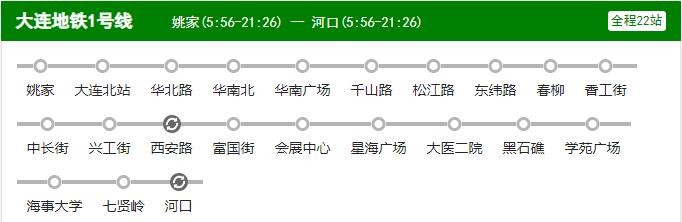 15、大连地铁线路图 大连地铁运营时间 首末车时间2023